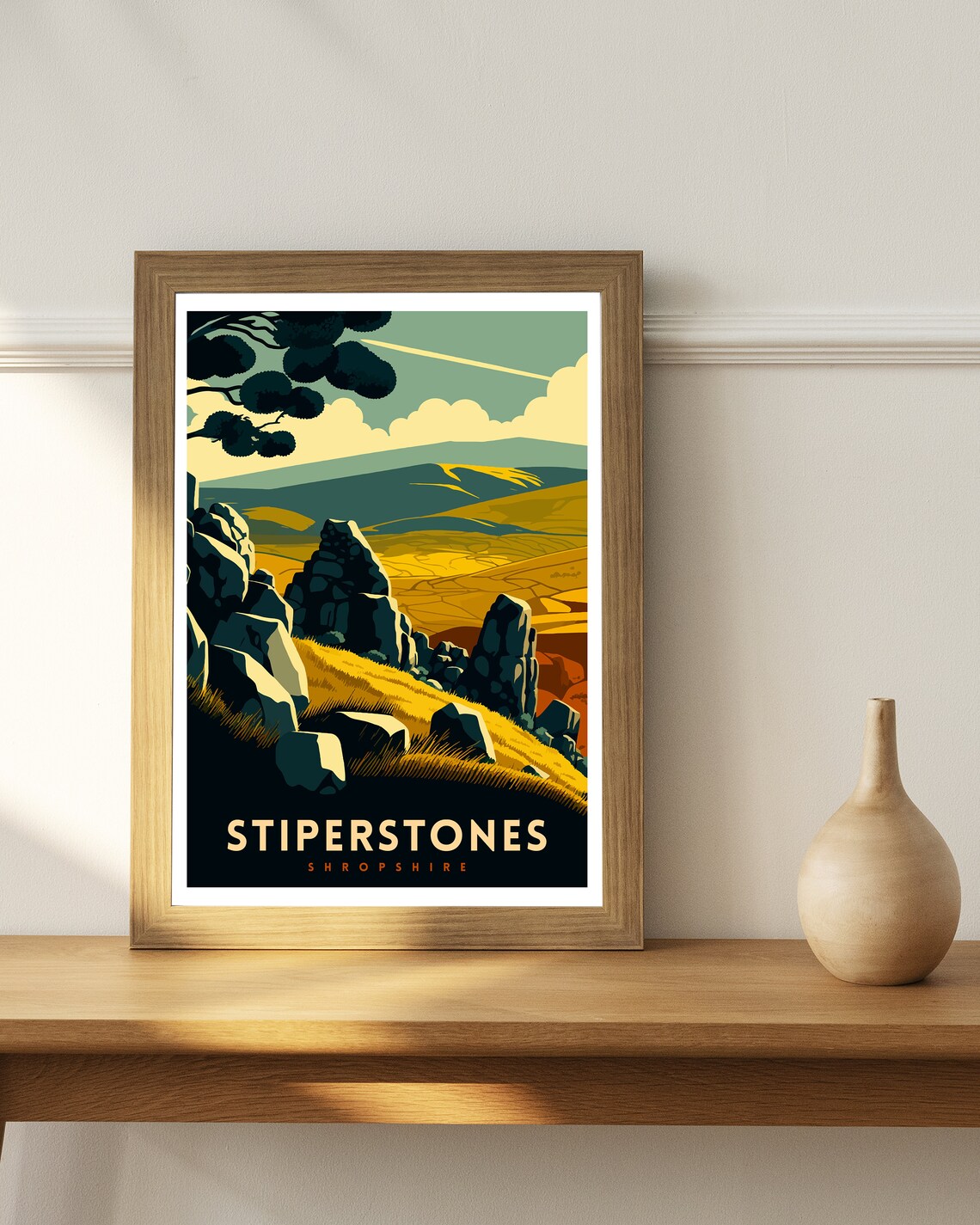 Stiperstones Travel Poster, Shropshire Hills - Image 3