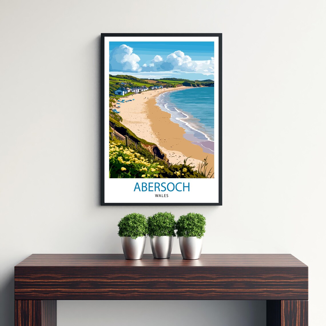 Abersoch Wales Travel Poster, Welsh Place Decor - Image 2