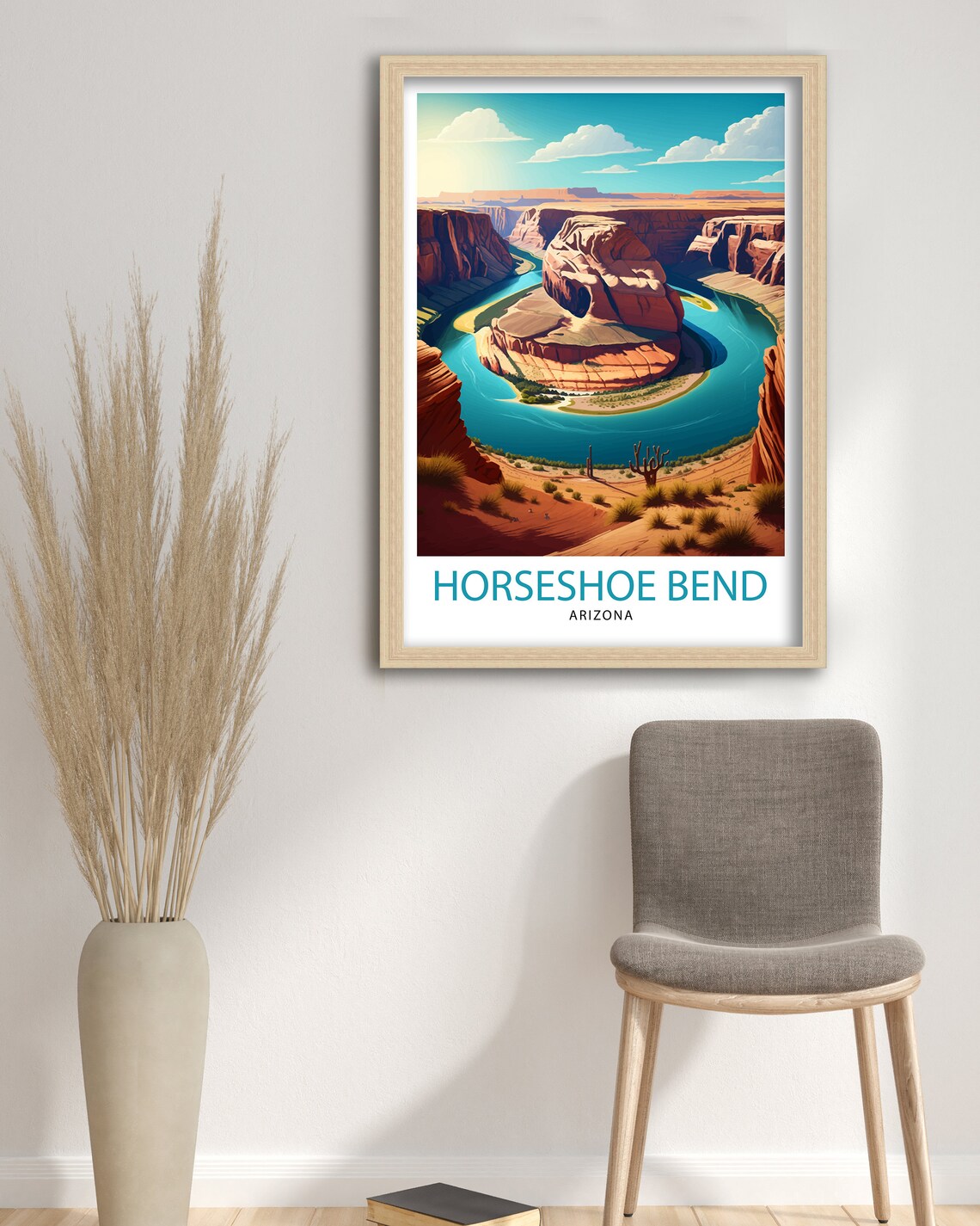 Horseshoe Bend Arizona Travel Poster, Arizona Home Decor - Image 3