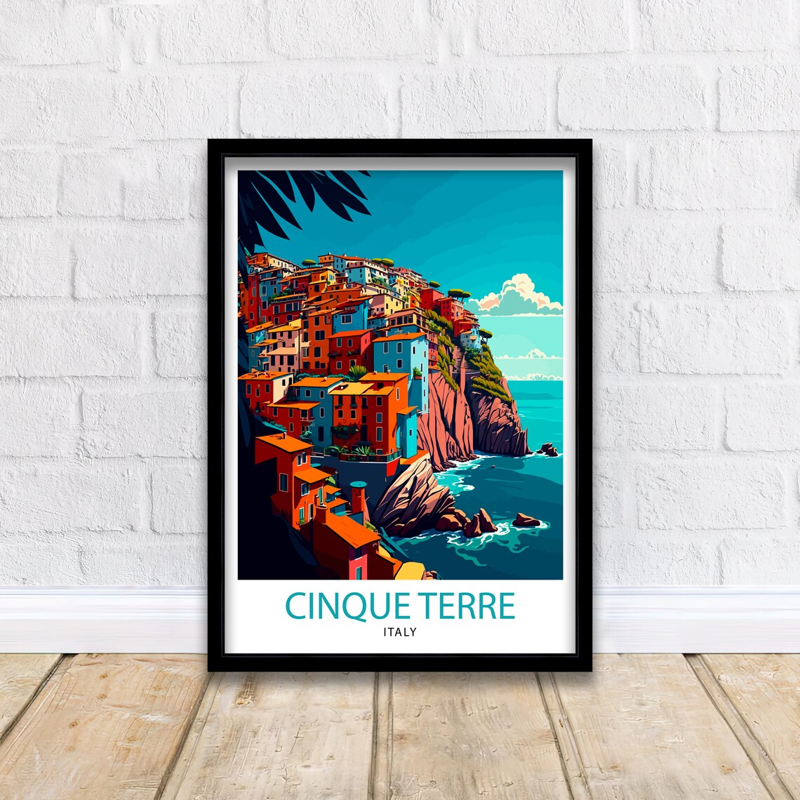Cinque Terre Italy Travel Poster, Italy Wall Decor - Image 3