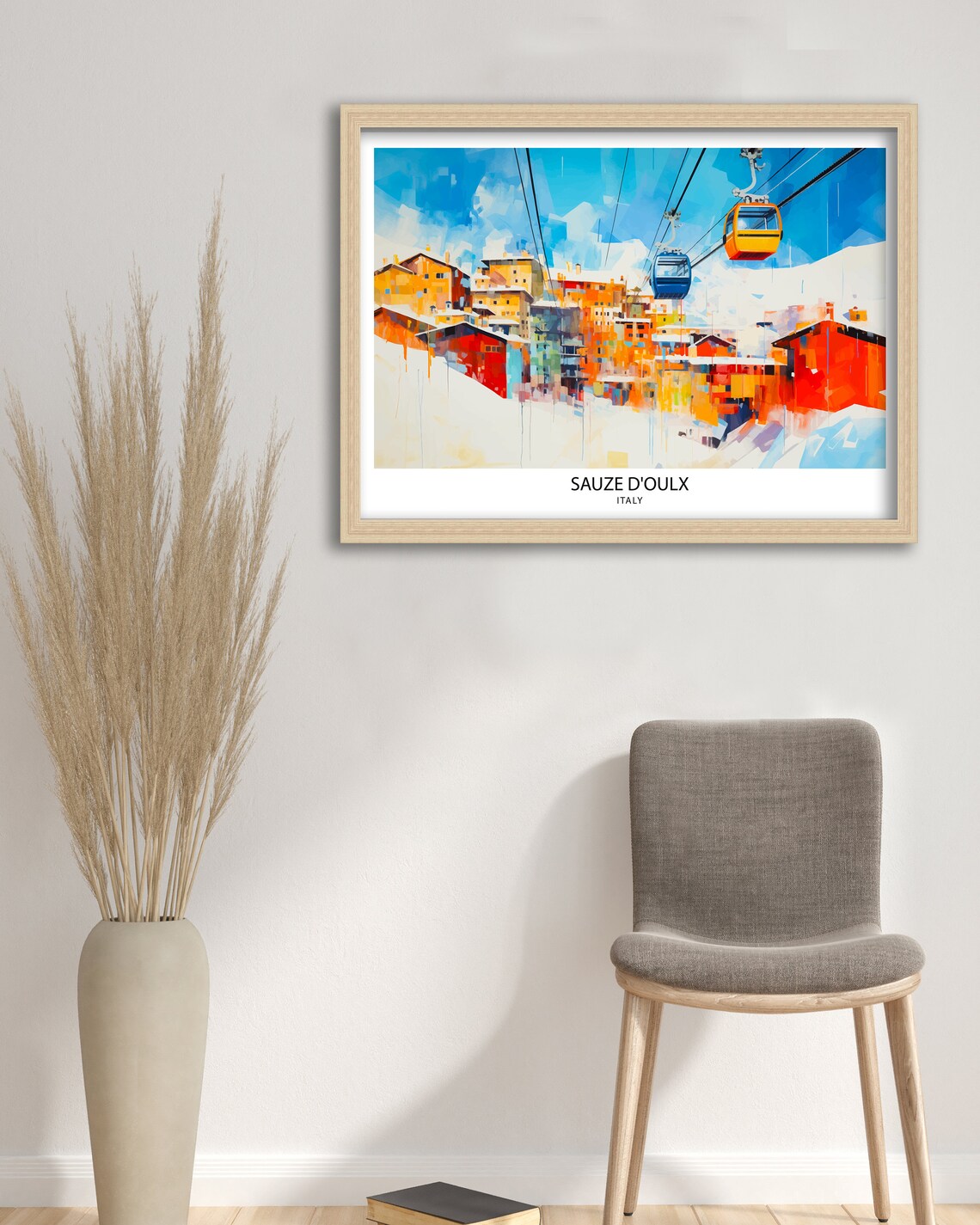Sauze Doulx Italy Travel Poster, Europe Wall Decor - Image 2