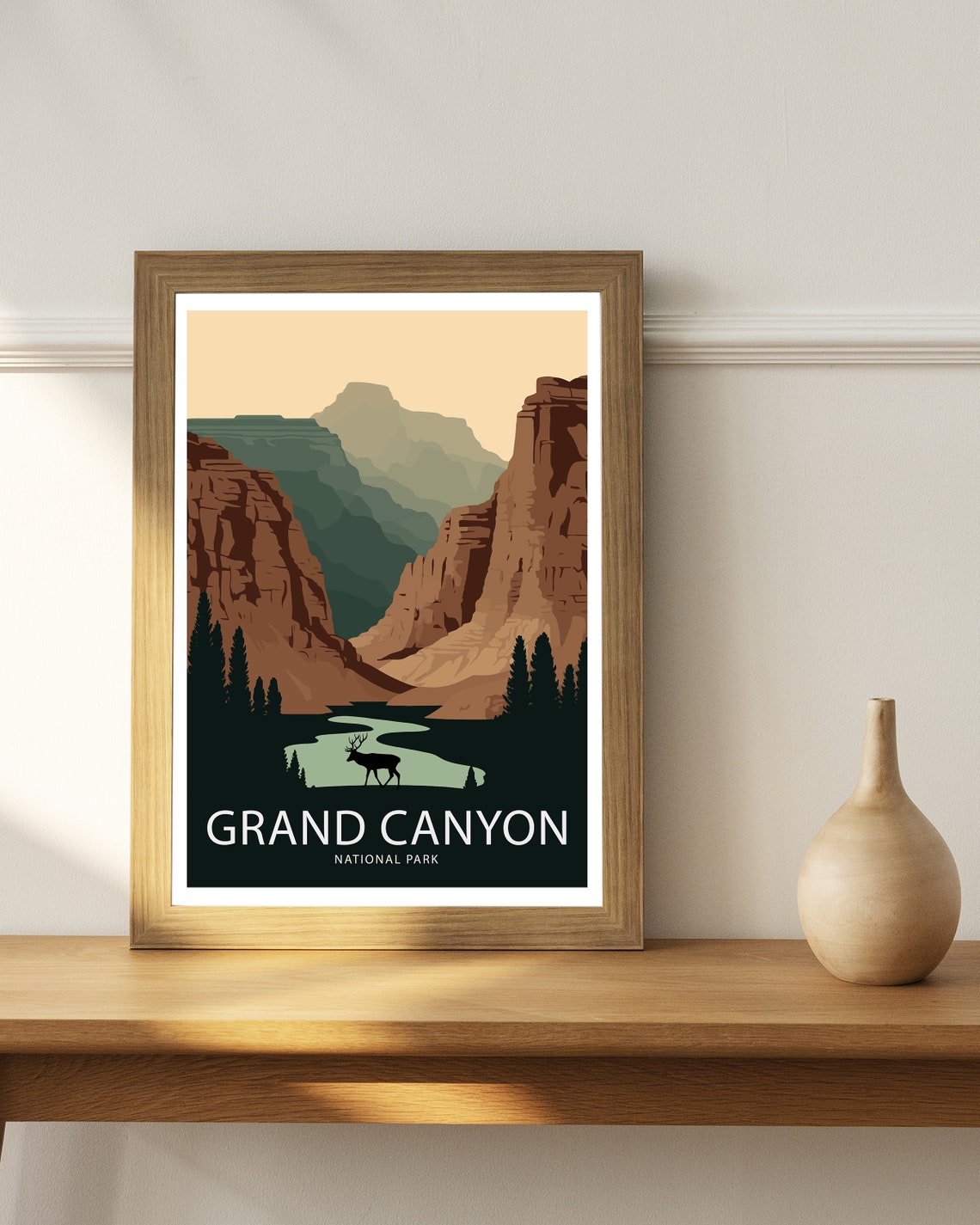 Grand Canyon Travel Print Grand Canyon Grand Canyon Print Grand Canyon Poster Wall Art National Park Arizona Wall Art - Image 3