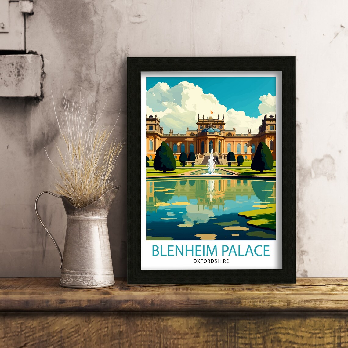 Blenheim Palace Travel Poster, England Travel Print - Image 2