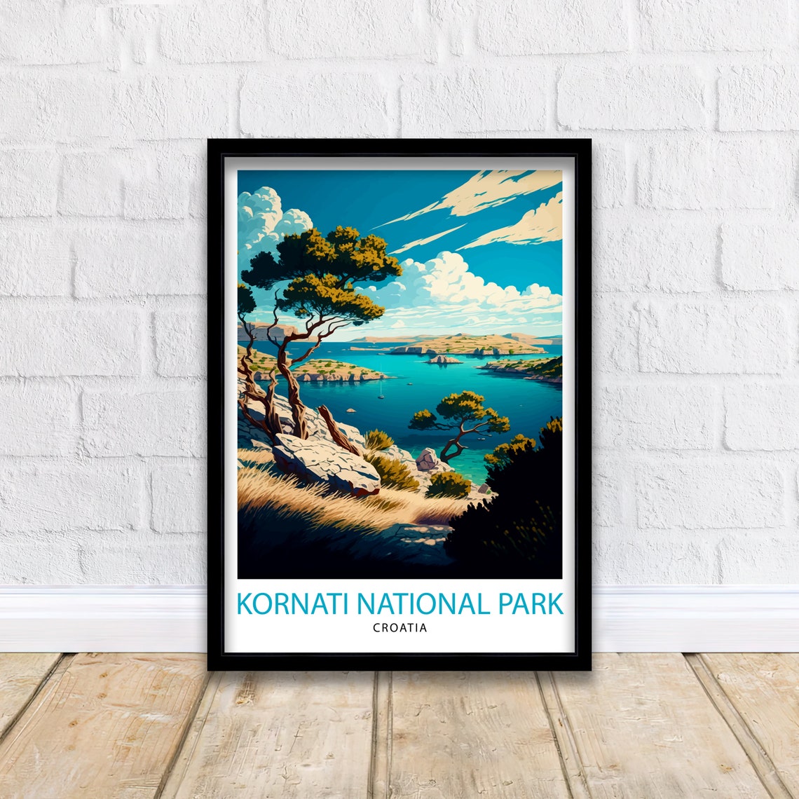 National Park Kornati Croatia Travel Print Kornati Wall Art Kornati Home Decor Croatia Travel Poster Gift For Croatia Lovers Kornati - Image 3