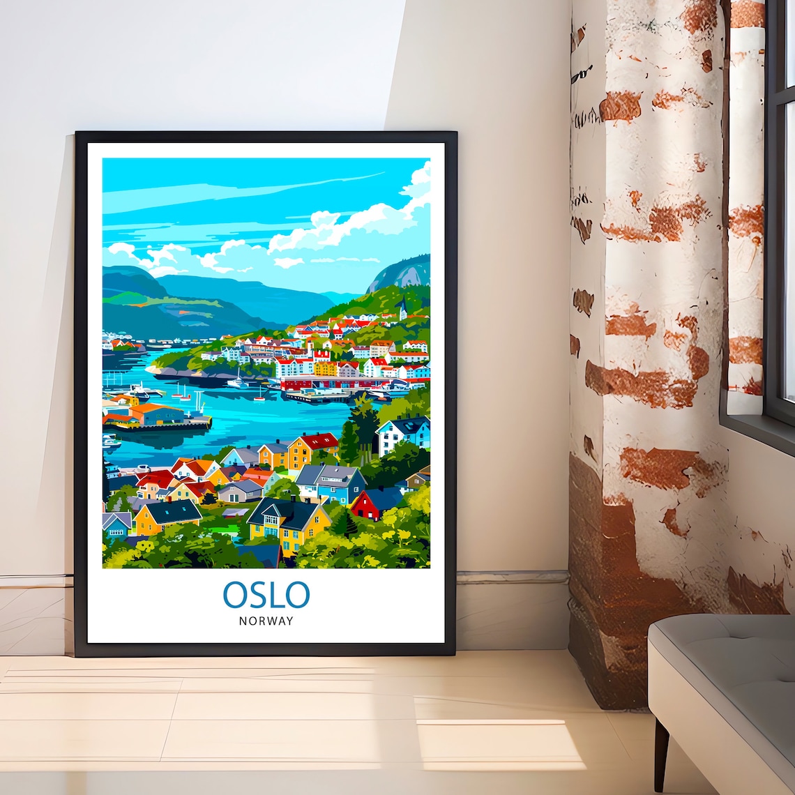 Oslo Norway Travel Poster, Nordic City Wall Decor - Image 3