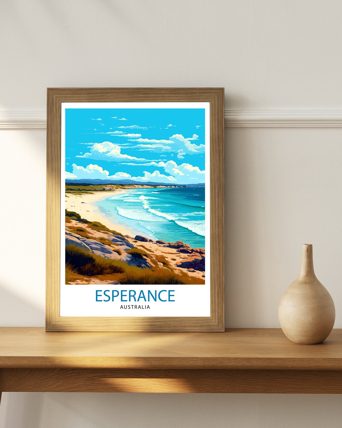 Esperance Australia Turquoise Bay Rocky Shore Beach Art Poster - Image 3