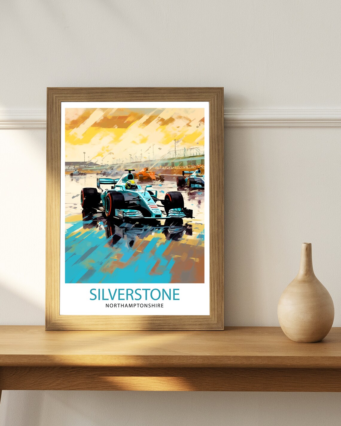 Silverstone Circuit Travel Poster, Motorsport Art Print - Image 2