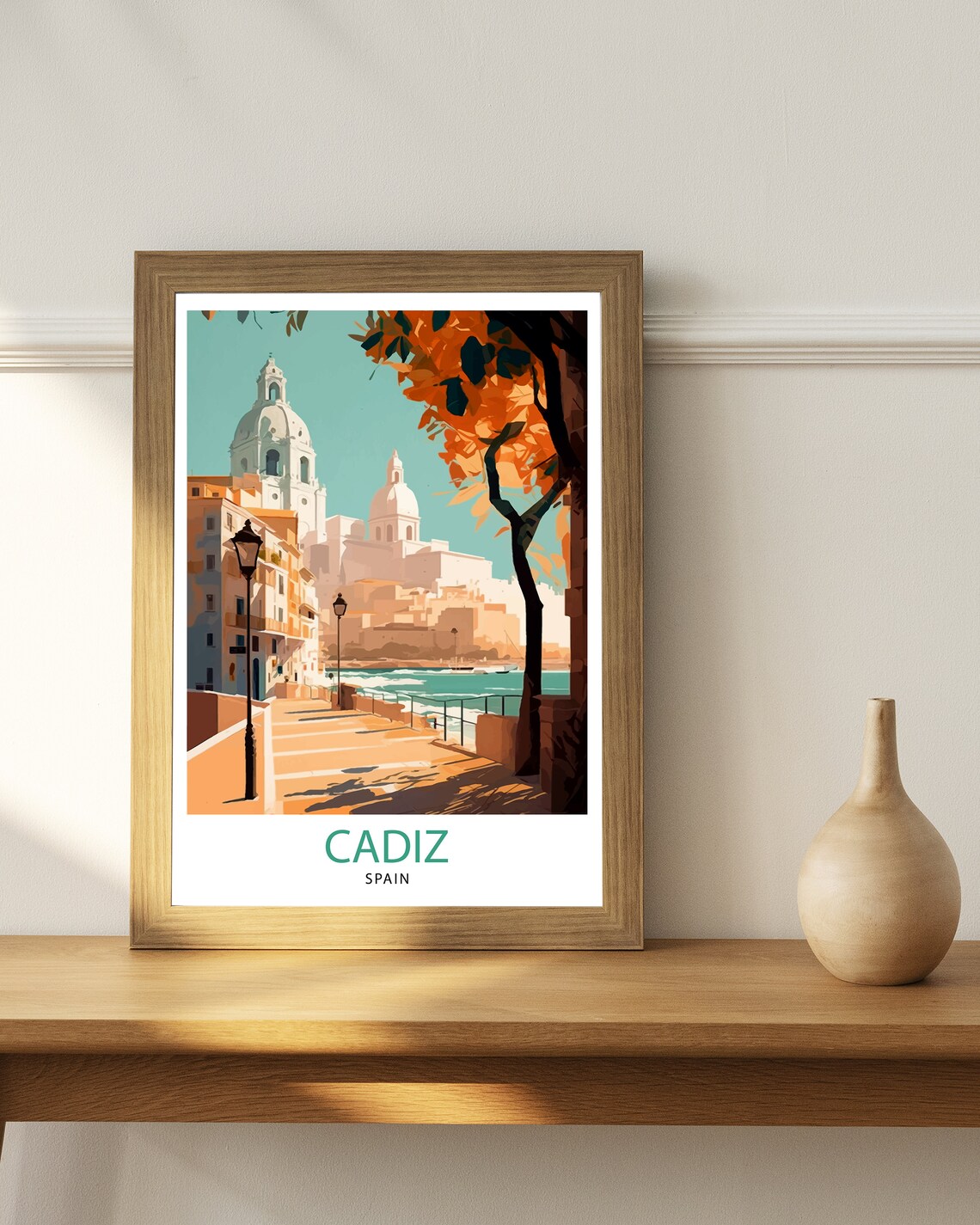 Cadiz Spain Travel Poster, Europe Wall Decor - Image 2