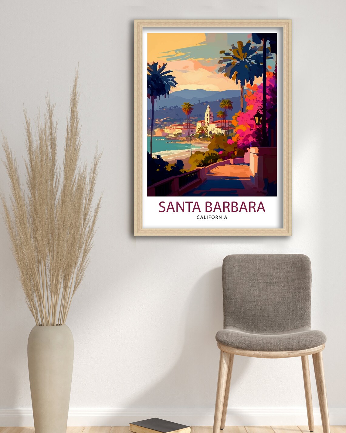 Santa Barbara California Travel Poster, Home Decor - Image 3