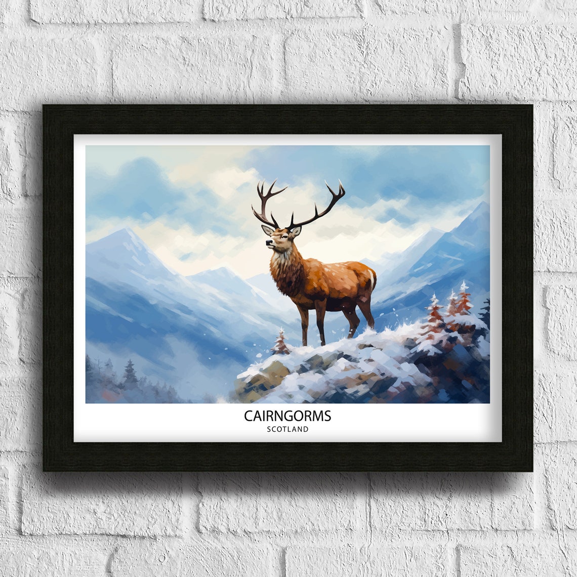 Cairngorms National Park Travel Print National Park Scotland Cairngorms Print Travel Poster Scottish Highlands Cairngorms Poster - Image 3