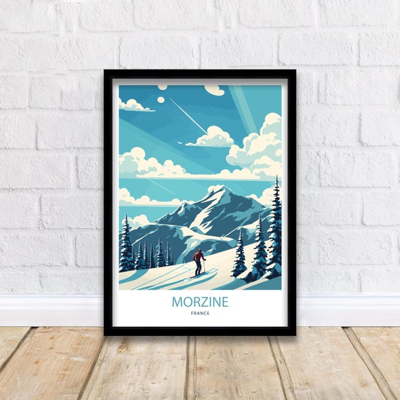 Morzine France Travel Print France Morzine Ski Poster Ski Resort Print Morzine France Wall Art Art Print