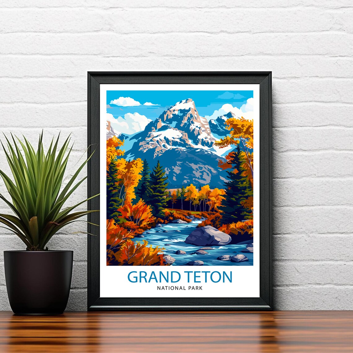 Grand Teton National Park Travel Print Wall Decor Wall Art Grand Teton Wall Hanging Home Dcor Grand Teton Gift Art Lovers Usa Art Lover - Image 2