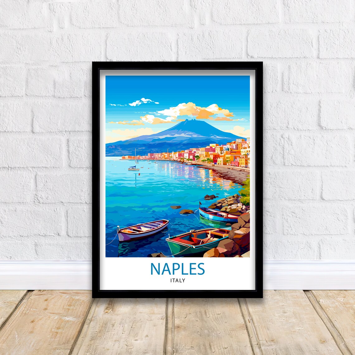 Naples Italy Travel Poster, Europe Wall Decor - Image 2