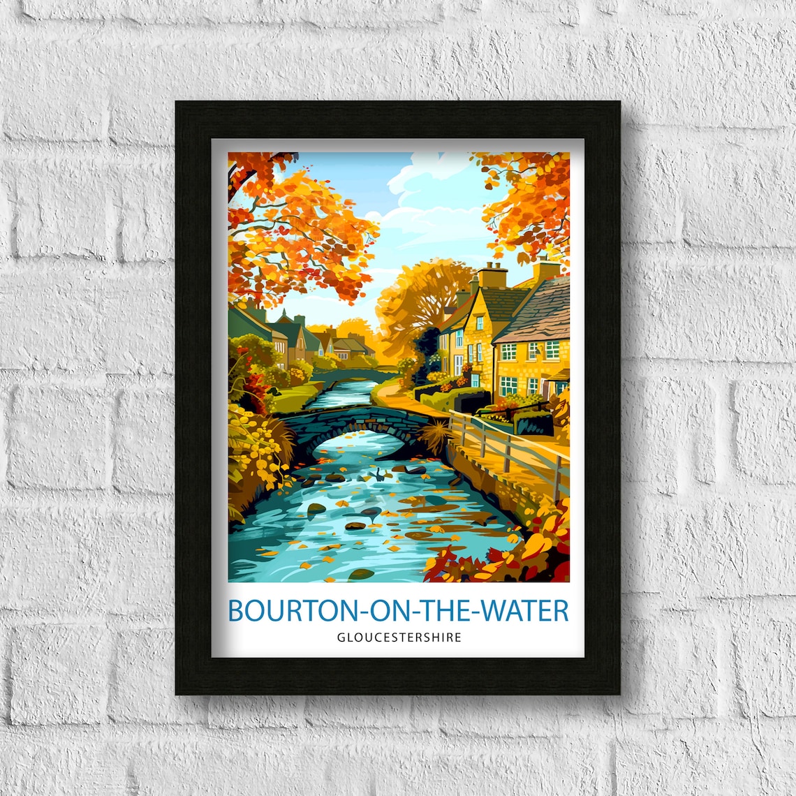 Bourton On Water Cotswolds Travel Poster, Illustration - Image 3