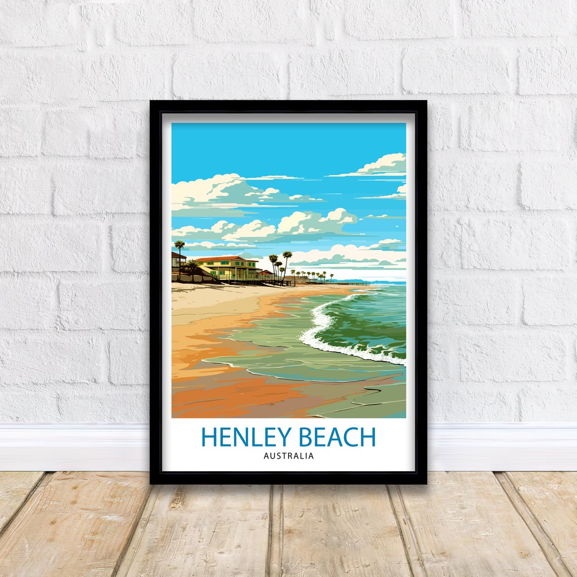 Henley Beach Australia Calm Shoreline Sunset Promenade Poster - Image 2