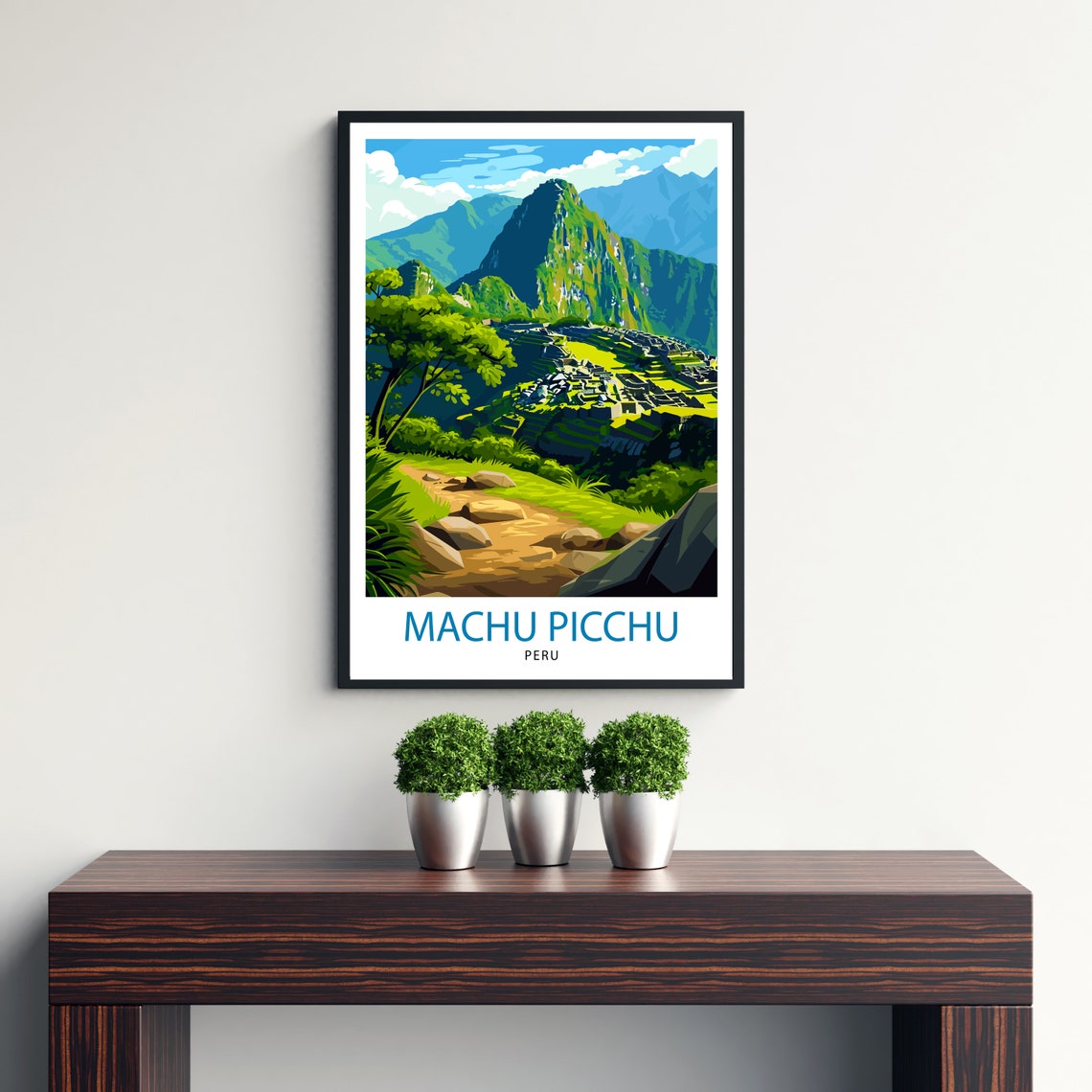 Machu Picchu Peru Inca Ruins Mountain Trail Travel Beautiful Poster - Image 3