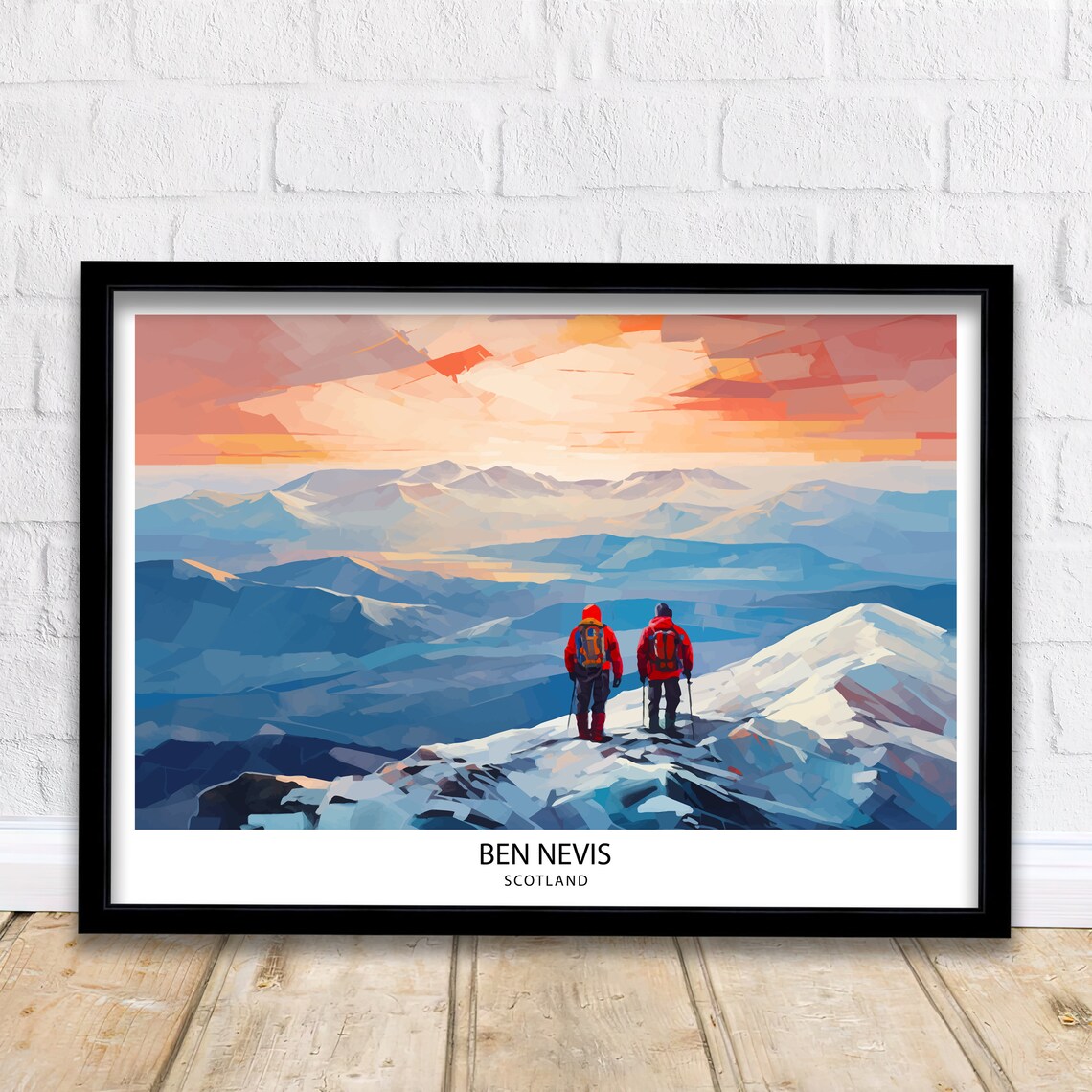 Ben Nevis Scottish Mountain Art Print, Highland Landscape