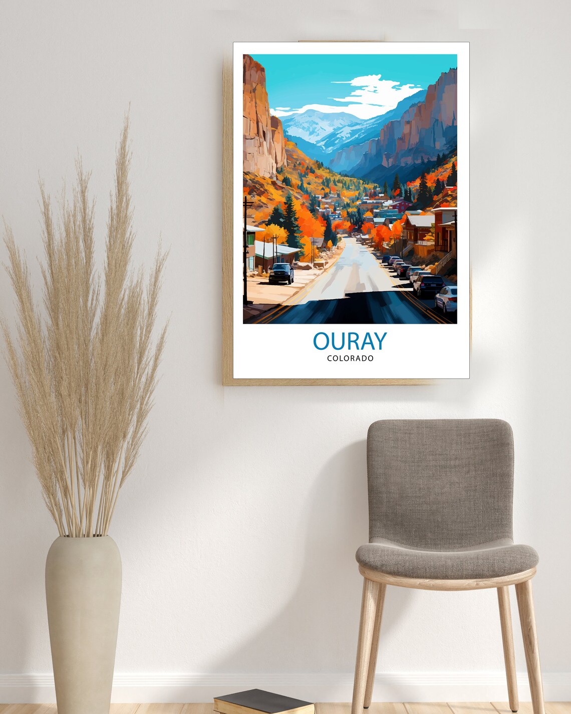 Ouray Colorado Mountain Town Street Glowing With Fall Color Poster - Image 3