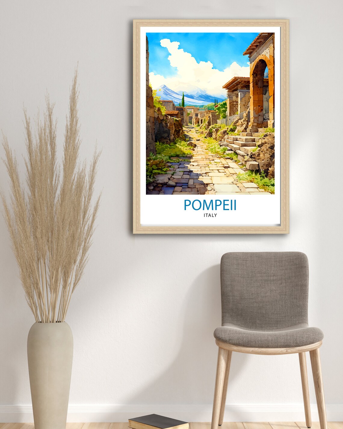Pompeii Italy Travel Poster, Europe Wall Decor - Image 3