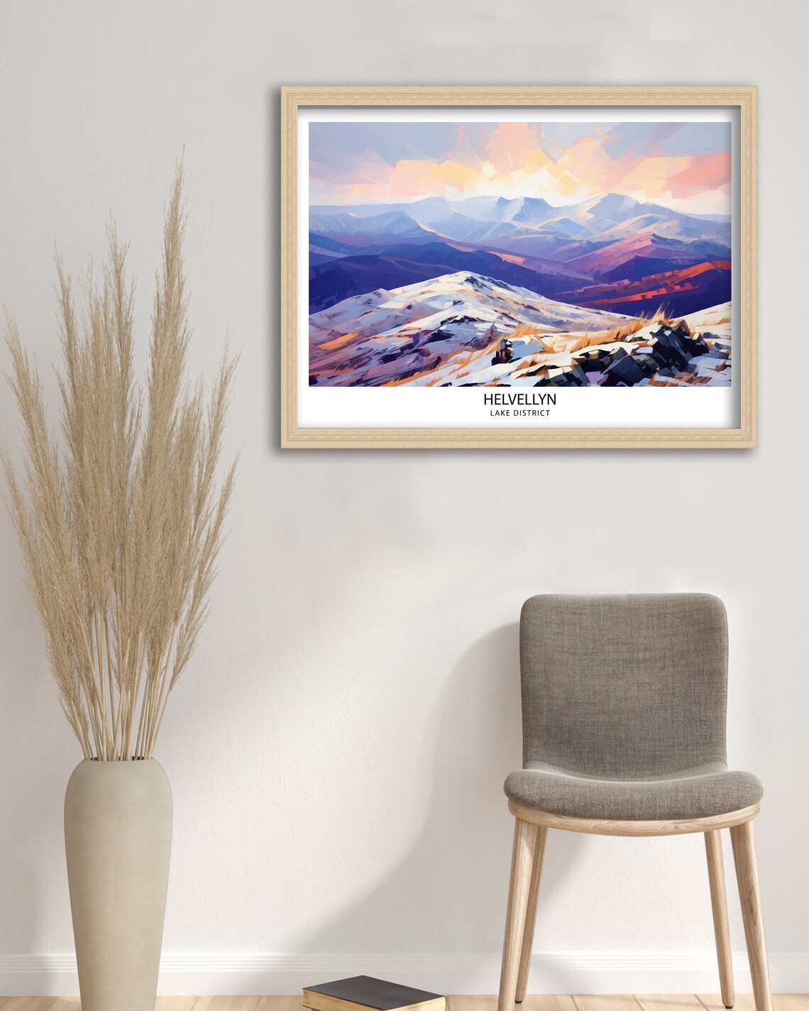 Helvellyn Lake District Art Print, British Mountain Landscape - Image 2