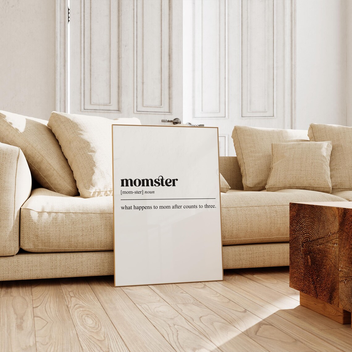 Momster Definition Motherhood Funny Poster - Image 2