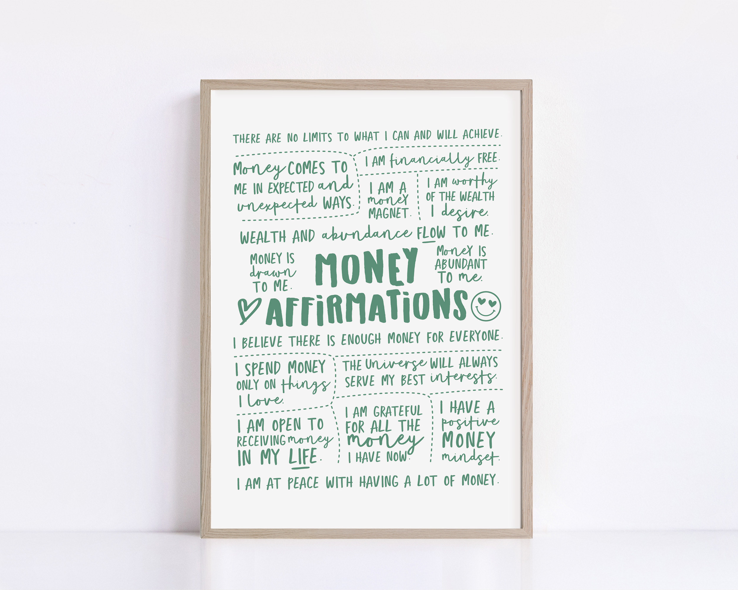 Wealth Affirmation Daily Affirmations Art Print - Image 2