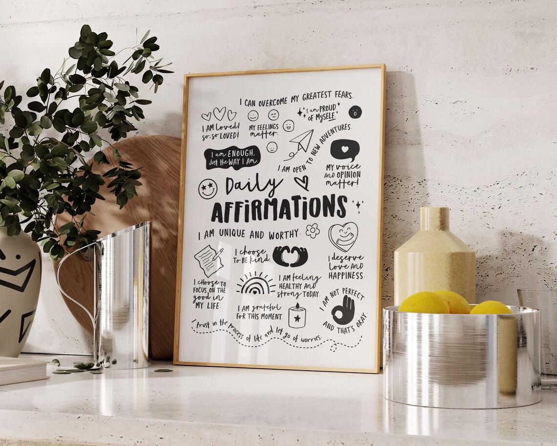 Affirmations Poster, Classroom Motivational Quote Print - Image 2