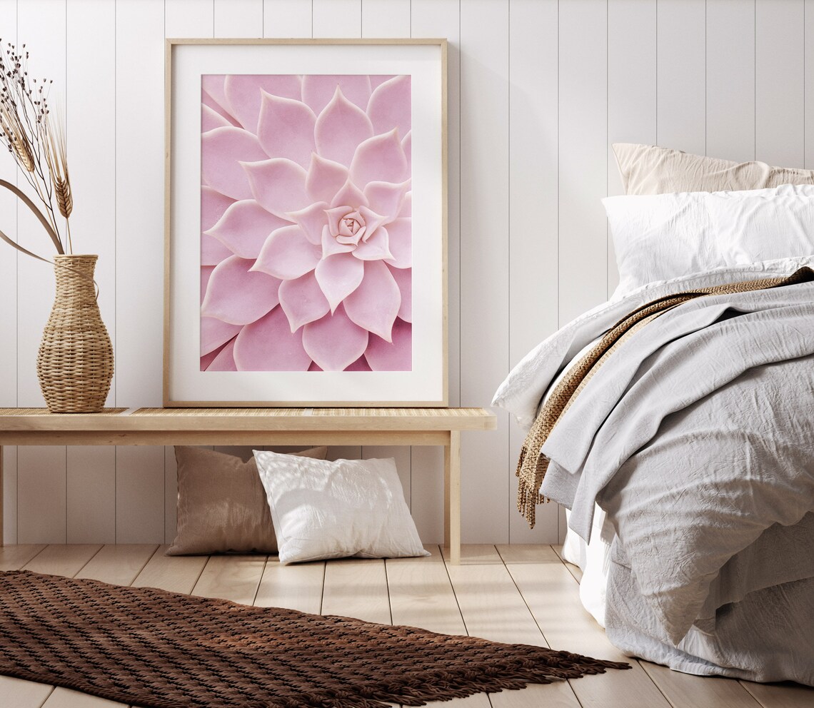 Pink Cactus Botanical Wall Art Print, Nature Decor - Image 2
