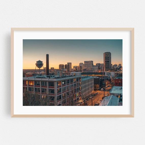 Richmond Virginia Skyline Sunset Poster Urban Cityscape Photography