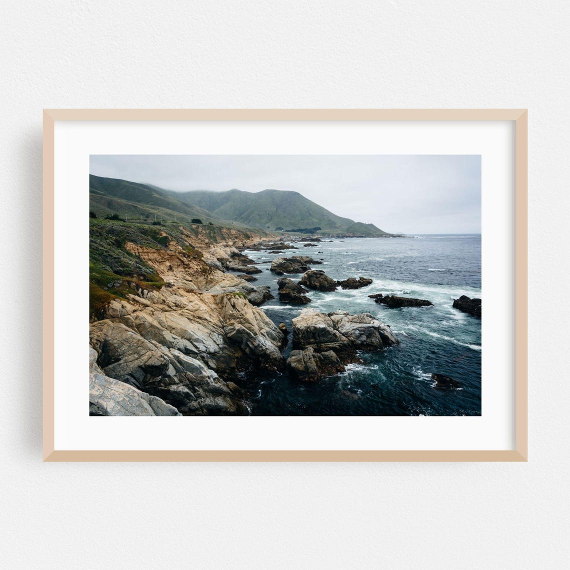 Big Sur Moody Rocky Coastline Ocean Cliffs Photography Print