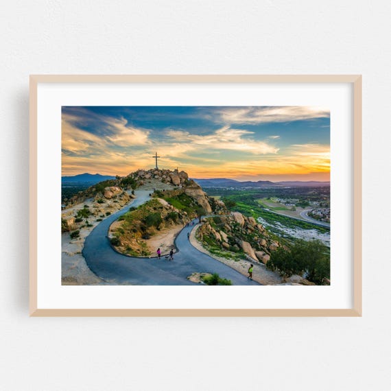 Riverside Print Wall Art Landscape Framed Sunset Home Decor Scenic Poster Nature Fine Mountain Photography