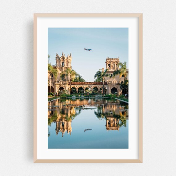 San Diego Balboa Park Reflection Pool Palm Trees Photography Print