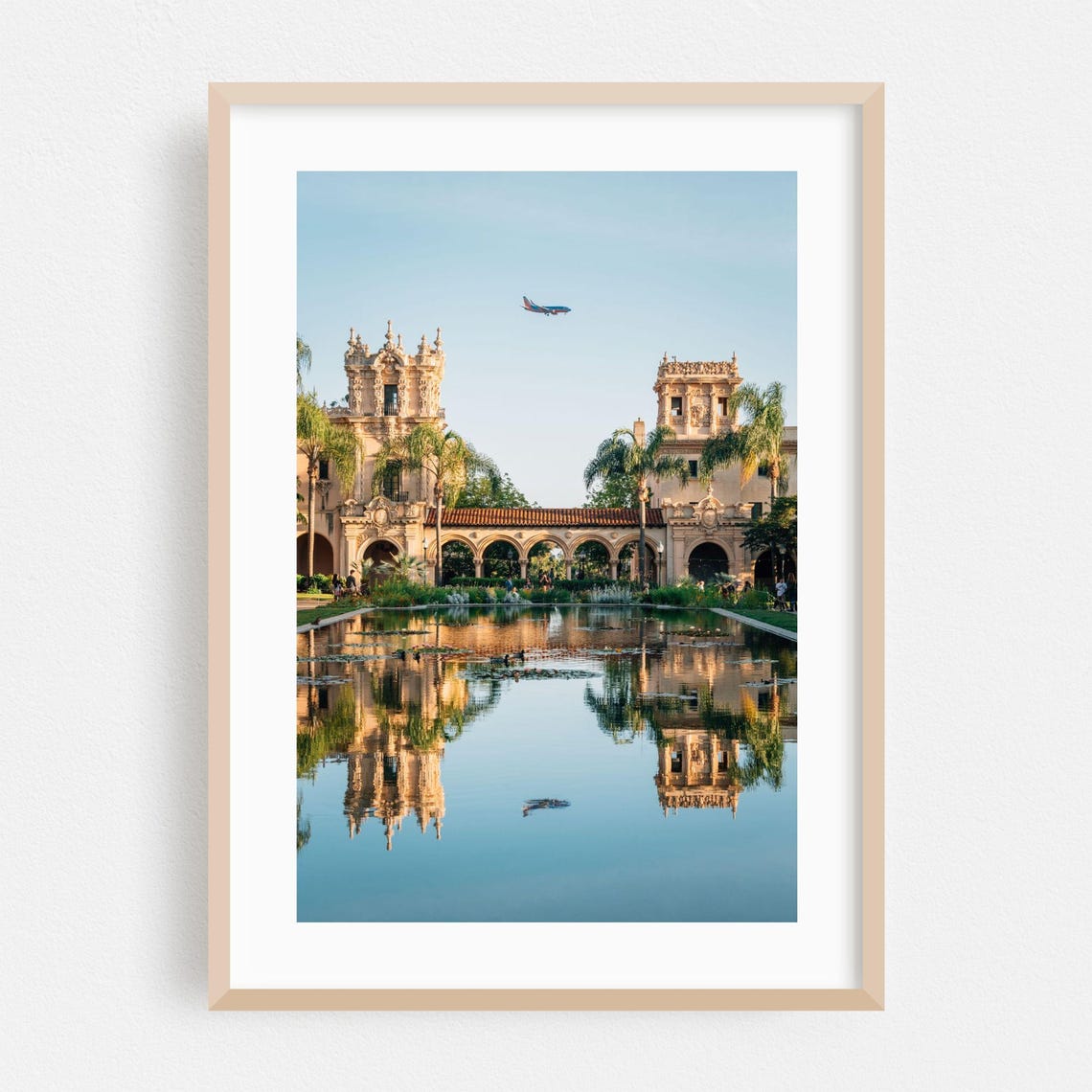 San Diego Balboa Park Reflection Pool Palm Trees Photography Print
