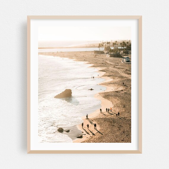 Newport Beach Print Wall Art Framed Coast Home Decor Sunset Poster Seascape Fine Palm Tree Landscape