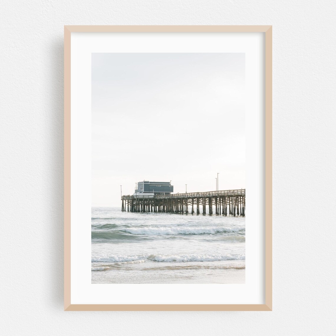 Newport Beach Minimalist Ocean Poster Print