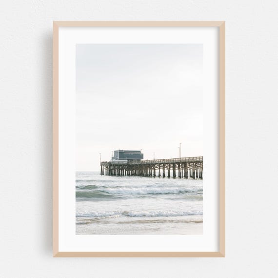 Newport Beach Minimalist Ocean Poster Print