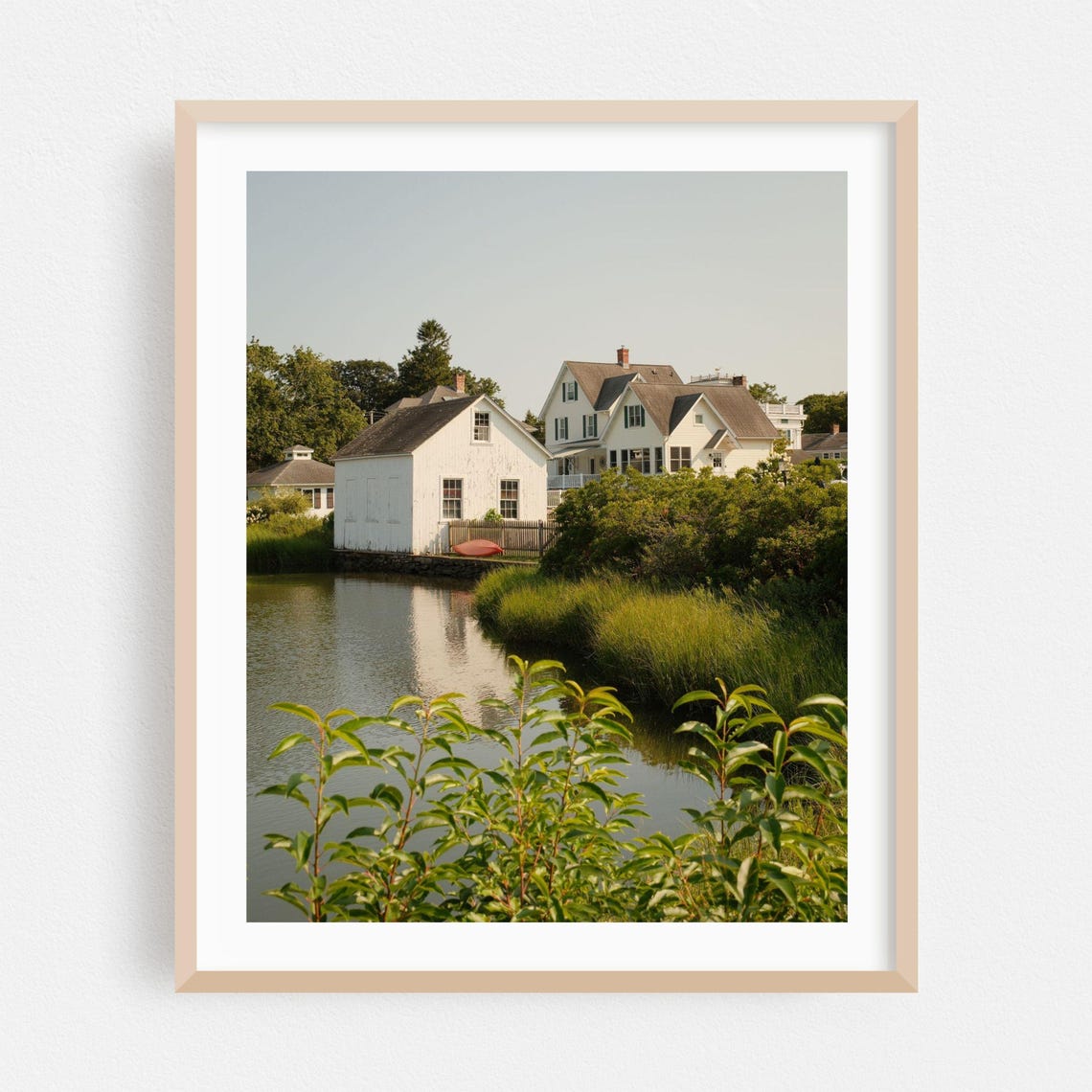 Stonington Connecticut Lakeside Cottages Summer Shore Photo Poster