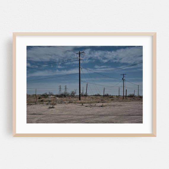 Marfa Print Texas Wall Art Desert Framed Rural Home Decor Abandoned Poster Landscape Fine Industrial Moody Minimalist