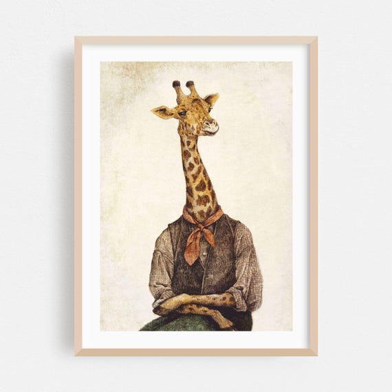 Surrealism Print Humor Wall Art Vintage Framed Modern Home Decor Whimsical Poster Drawing Fine Long Legacy