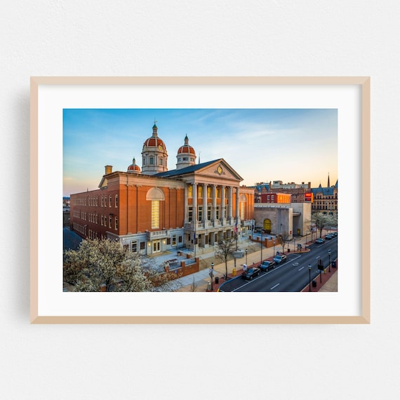 York Pennsylvania Historic Domed Building Dusk City Photography Poster