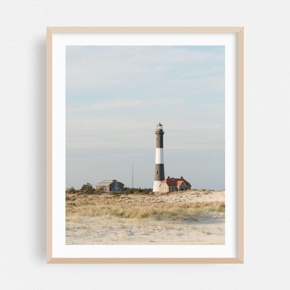 Fire Island Lighthouse New York Coastal Photography Ocean Poster