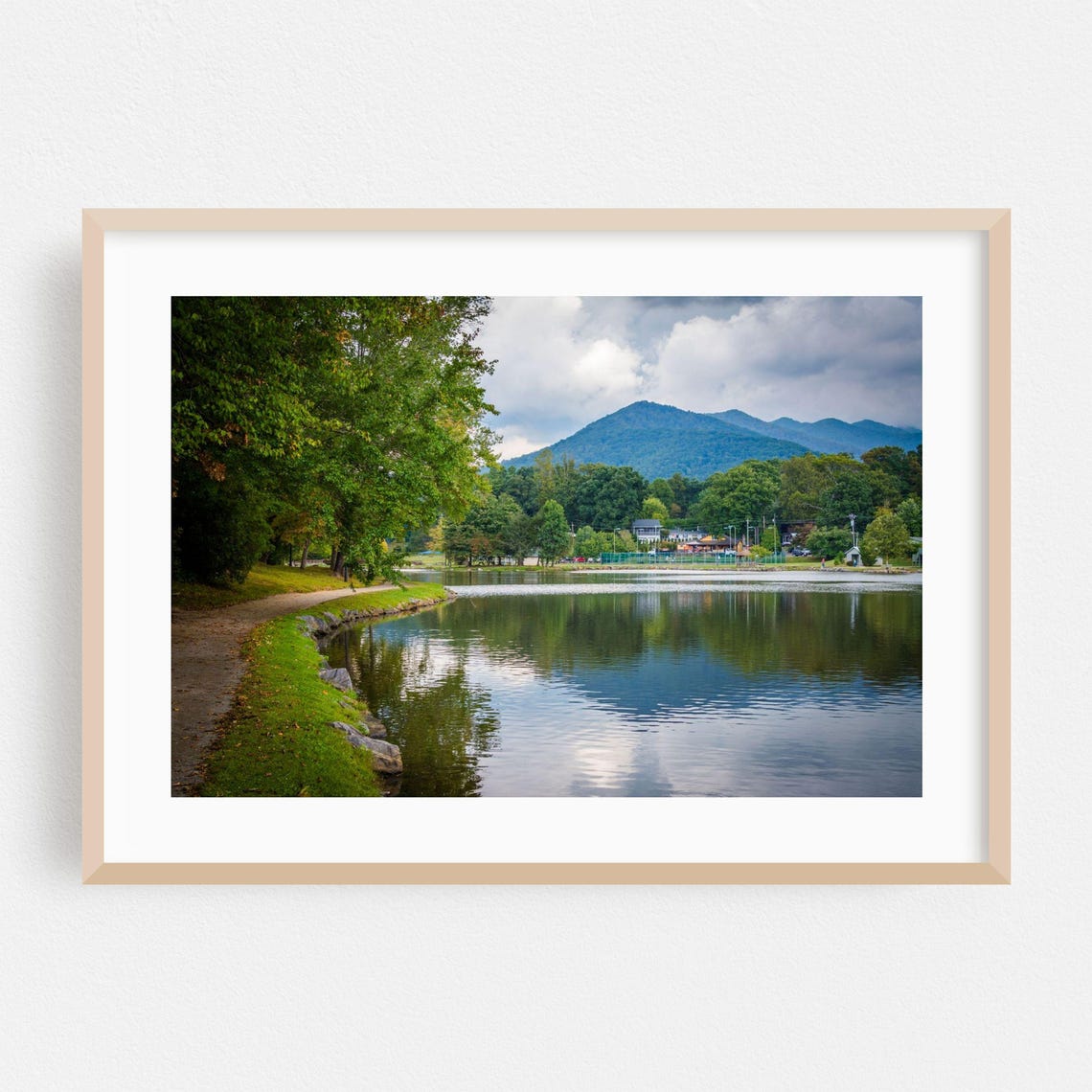 Asheville North Carolina Mountain Lake Lakeside Path Photo Poster