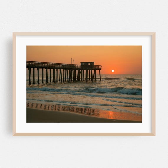Avalon New Jersey Sunset Beach Travel Poster