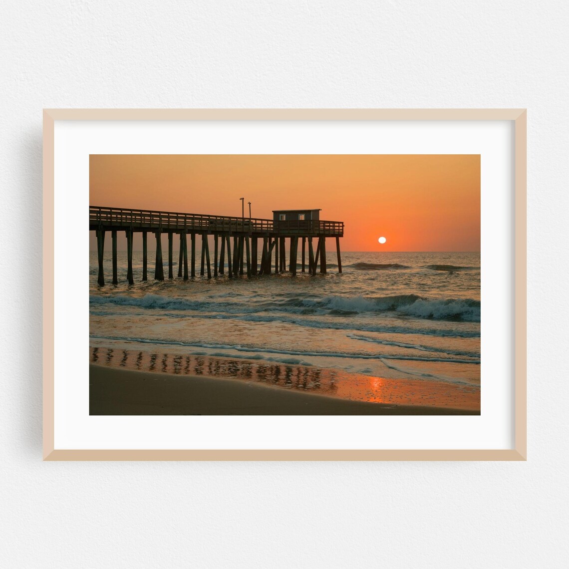 Avalon New Jersey Sunset Beach Travel Poster