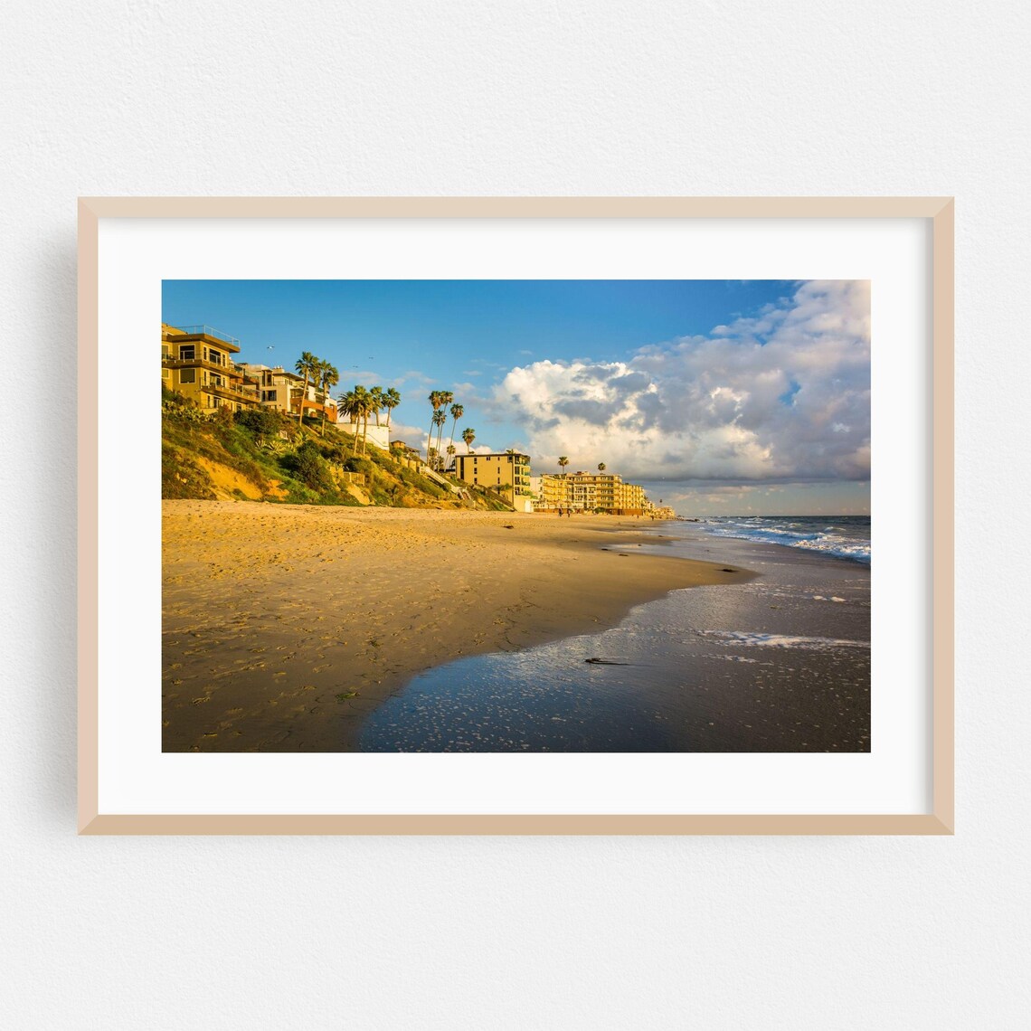 Laguna Beach Golden Sunset Bluff Shoreline Photography Print