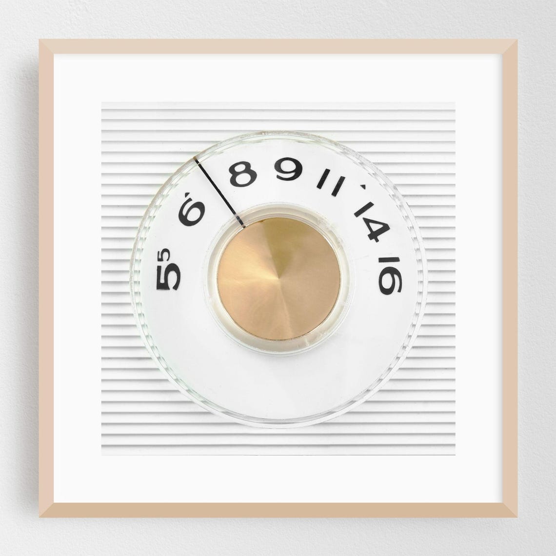 Vintage Transparent Radio Tuning Dial Gold Center Retro Wall Poster