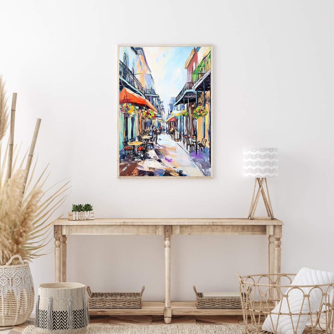 New Orleans French Quarter Travel Poster, Street Scene - Image 3