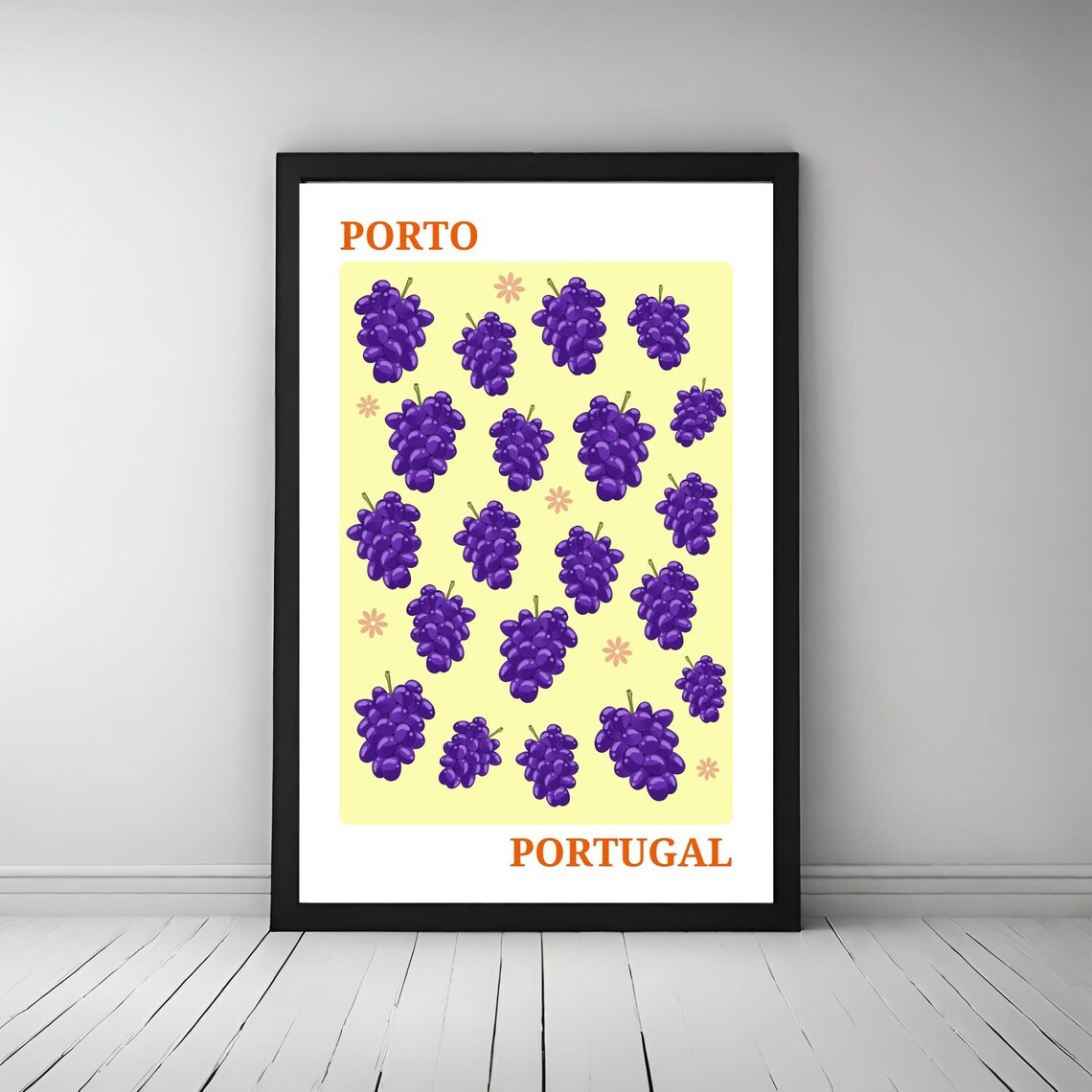 Porto Grapes, Portugal Travel Decor Art Print