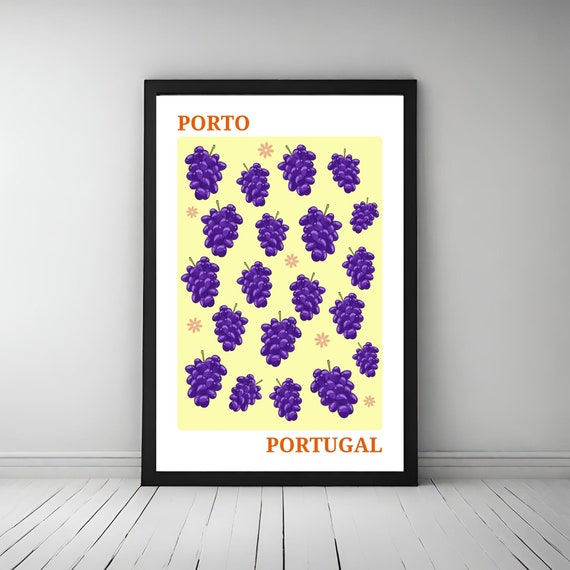 Porto Grapes, Portugal Travel Decor Art Print