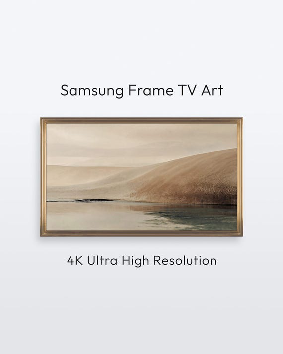 Samsung Frame Tv Abstract Art Minimalist Modern Landscape 4k Print